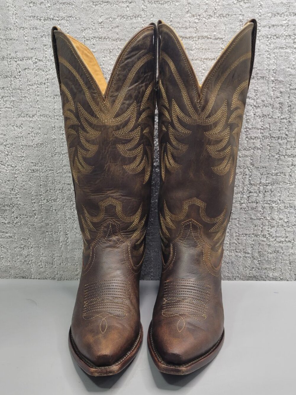 Tecovas The Annie Women's Size US 8B Cafe Goat Cowgirl 14" Boots